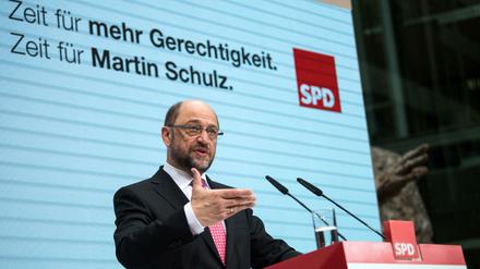 "Zeit für mehr Gerechtigkeit" - SPD-Kanzlerkandidat Martin Schulz. 