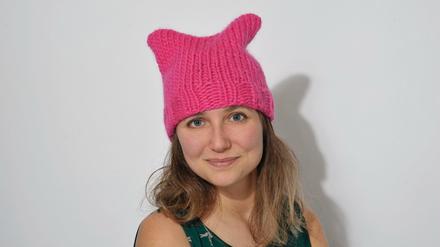 Pussy-Strickmütze als Protest gegen den neuen amerikanischen Präsident Trump.  