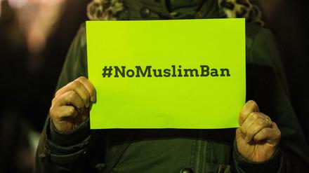 Nach dem von Donald Trump verhängten Einreiseverbot gegen Muslime gab es weltweit Proteste. 