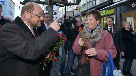 Redet mit den Leuten. Kanzlerkandidat Martin Schulz (SPD). 