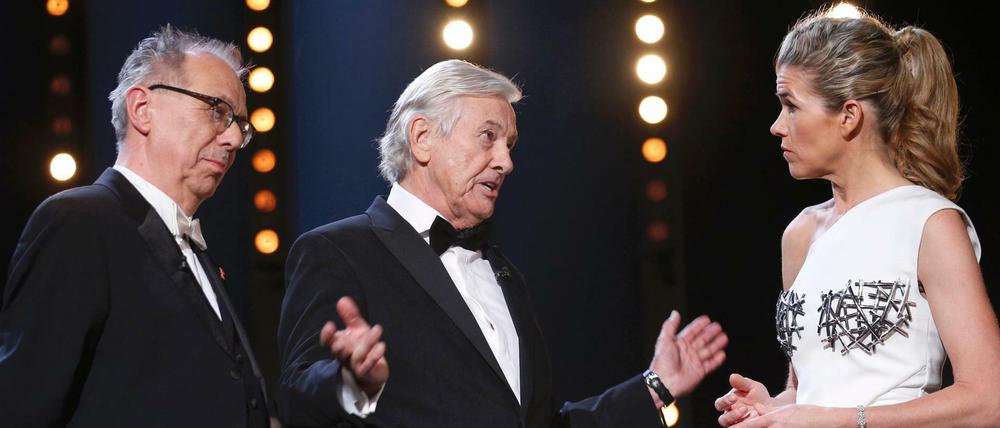 Dieter Kosslick, Paul Verhoeven und Anke Engelke bei der Eröffnungsgala.