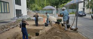 Die archäologischen Grabungen an der Harnackstraße im Sommer 2016. 