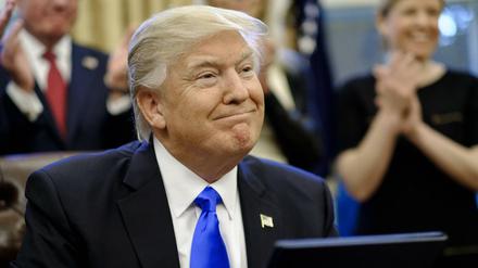 Guter Dinge: US-Präsident Trump im Oval Office des Weißen Hauses.