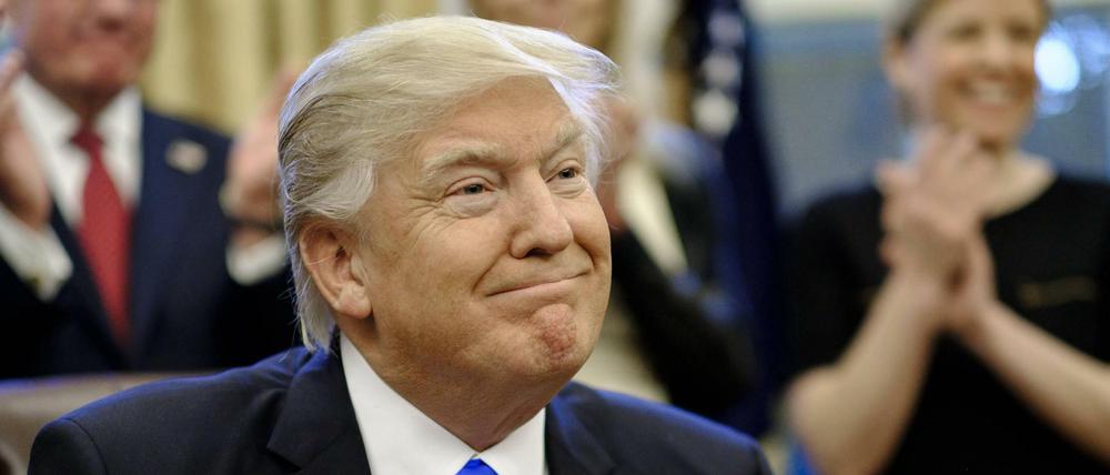 Guter Dinge: US-Präsident Trump im Oval Office des Weißen Hauses.