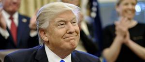 Guter Dinge: US-Präsident Trump im Oval Office des Weißen Hauses.