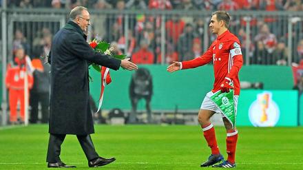 Der Abschied naht. Philipp Lahm (rechts) will seine aktive Karriere nach dieser Saison beenden.