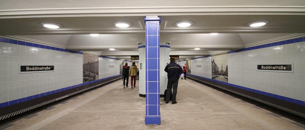 Der U-Bahnhof Boddinstraße in Berlin-Neukölln.