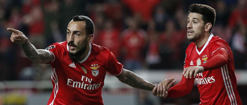 Benficas Stürmer Kostas Mitroglou (links) und Pizzi werden es schwer haben, dem Klub in dieser Saison einen Titel in Europa zu bescheren.
