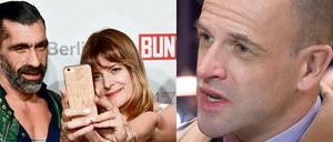 Bitte recht freundlich. Nastassja Kinski beim Selfieknipsen mit Erdal Yildiz (li.) und Johnny Lee Miller bei der "T2 Trainspotting"-Premiere.