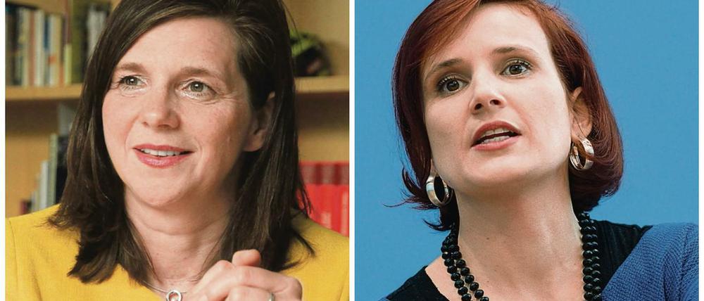 Grünen-Fraktionschefin Katrin Göring-Eckardt und Linken-Chefin Katja Kipping sind gegen ein Flüchtlingsabkommen mit Tunesien.