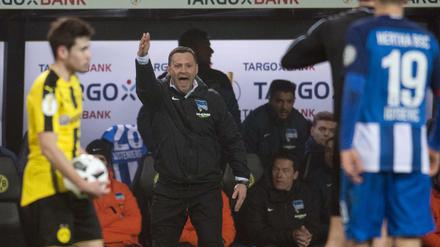 Pal Dardai sitzt nur sehr selten auf seiner Bank. Der Ungar geht an der Seitenlinie mit vollem Einsatz voran.