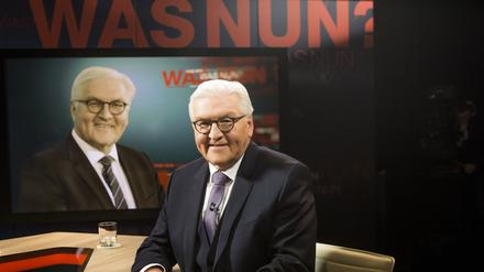 Der künftige Bundespräsident Frank-Walter Steinmeier in der ZDF-Sendung "Was nun, Herr Bundespräsident?"