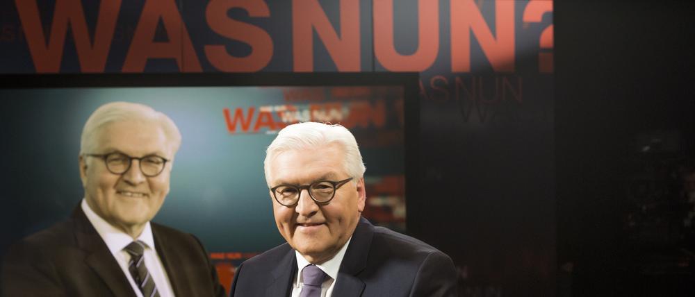 Der künftige Bundespräsident Frank-Walter Steinmeier in der ZDF-Sendung "Was nun, Herr Bundespräsident?"