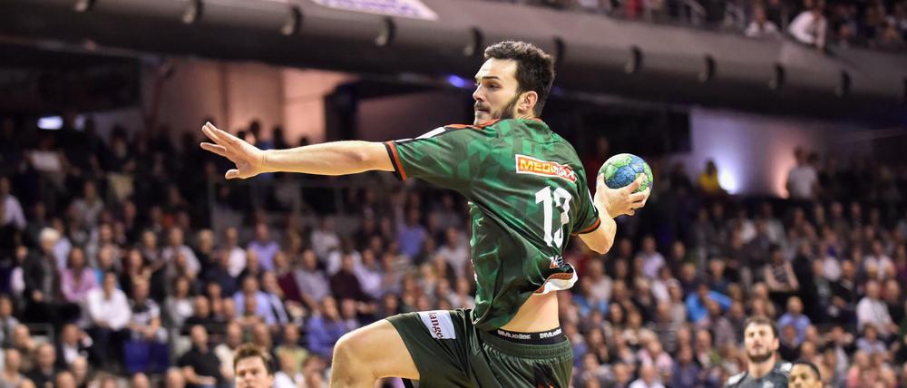 Petar Nenadic, hier im Heimspiel gegen Kiel, war erfolgreichster Werfer beim ersten Gruppenspiel im EHF-Pokal.