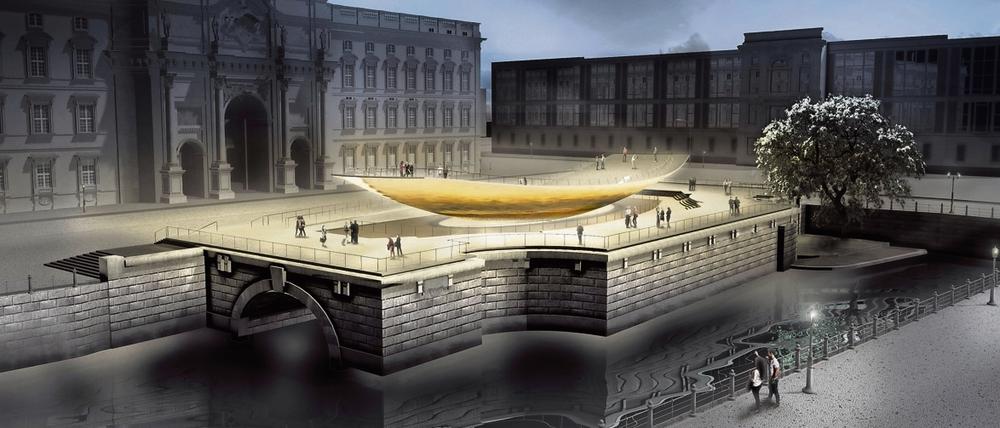 Wippe nicht länger auf der Kippe. Am Humboldt-Forum soll das Einheitsdenkmal gebaut werden.