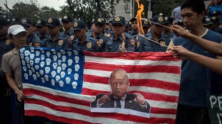 Protest gegen das Trumps Einreiseverbot für Muslime: Hier auf den Philippinen. 