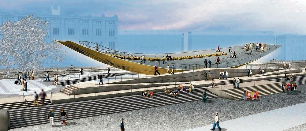 So soll das Denkmal aussehen, wenn es fertig ist.