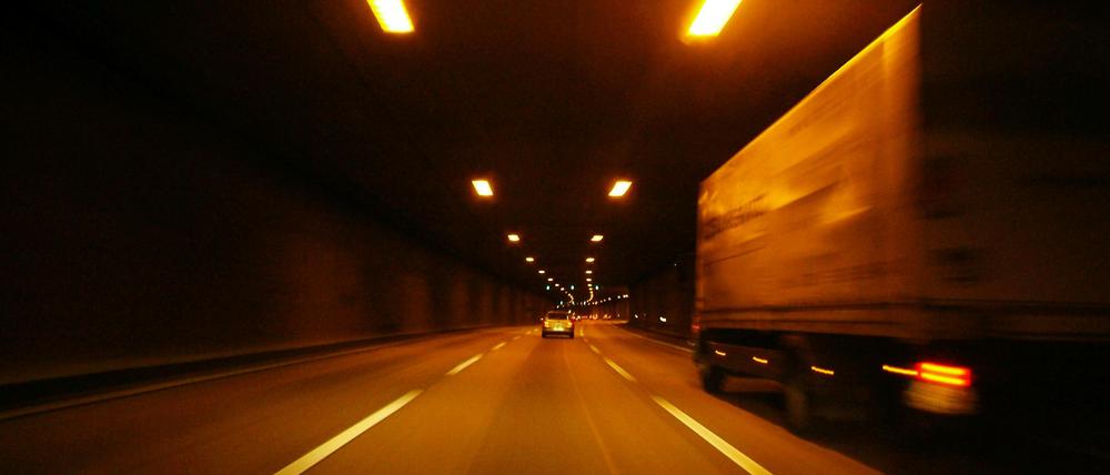 Der Britzer-Autobahntunnel in Berlin-Neukölln