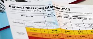 Die Berliner Mietsspiegeltabelle 2015, eine neue ist bereits in Arbeit.