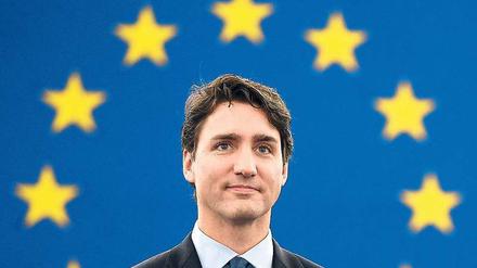 Am Freitag in Berlin. Kanadas Premier Justin Trudeau.