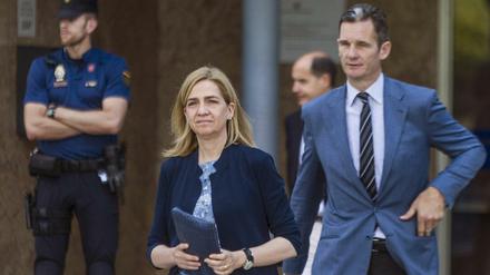 Cristina und ihr Mann Inaki Urdangarin - hier auf einem Archivbild - standen auf Mallorca vor Gericht. 