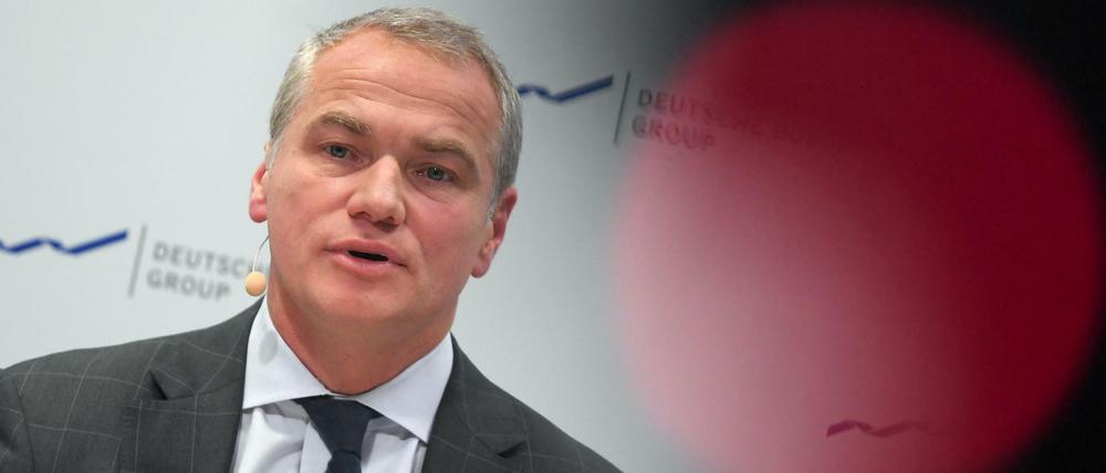 Carsten Kengeter, Chef der Deutsche Börse AG, spricht während der Bilanz-Pressekonferenz.