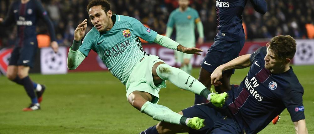Kaum Nehmerqualitäten. Barcelonas Neymar (in grün, blau oder wie auch immer).