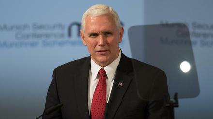 US-Vizepräsident Mike Pence am Samstag auf der Münchner Sicherheitskonferenz. 