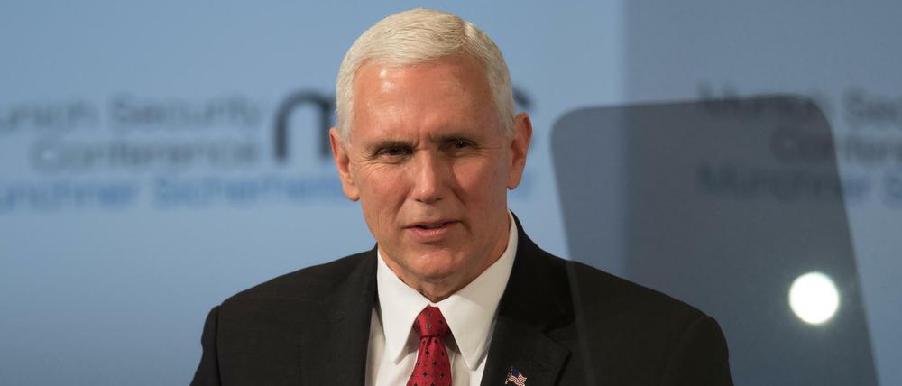 US-Vizepräsident Mike Pence am Samstag auf der Münchner Sicherheitskonferenz.