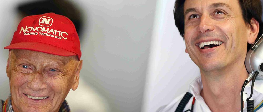 Niki Lauda und Toto Wolff arbeiten seit 2013 gemeinsam bei Mercedes.