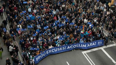 Der Protestmarsch stand unter dem Motto „Unser Haus ist euer Haus!“.