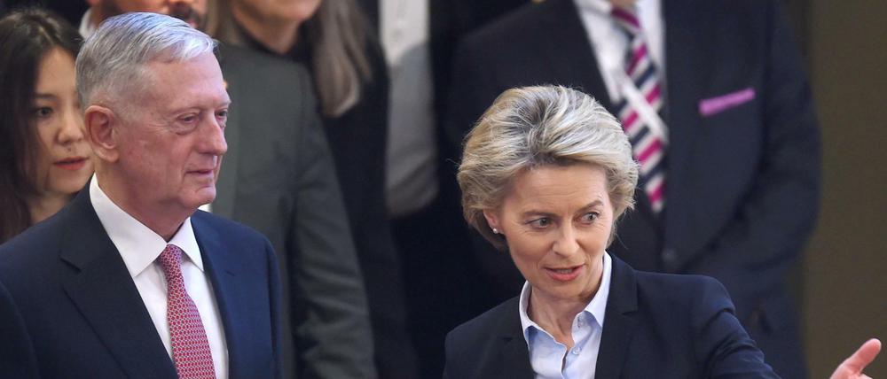 Verteidigungsministerin von der Leyen und ihr US-Kollege Jim Mattis.