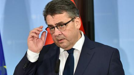 Seine Botschaft lautet: Wir lassen uns von Washington nichts diktieren. Außenminister Sigmar Gabriel auf einer Pressekonferenz im Auswärtigen Amt.