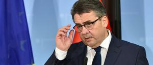 Seine Botschaft lautet: Wir lassen uns von Washington nichts diktieren. Außenminister Sigmar Gabriel auf einer Pressekonferenz im Auswärtigen Amt.