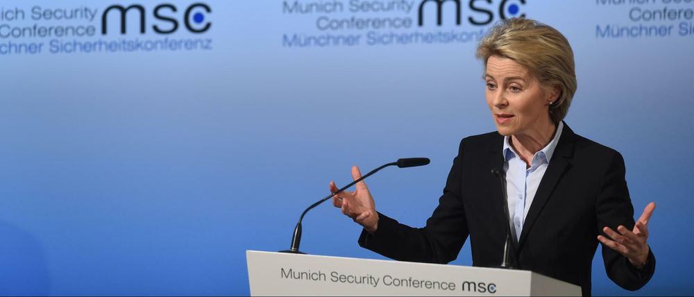 Die deutsche Verteidigungsministerin Ursula von der Leyen eröffnete die Münchner Sicherheitskonferenz.