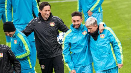 Die Leverkusener vor dem Champions-League-Spiel.