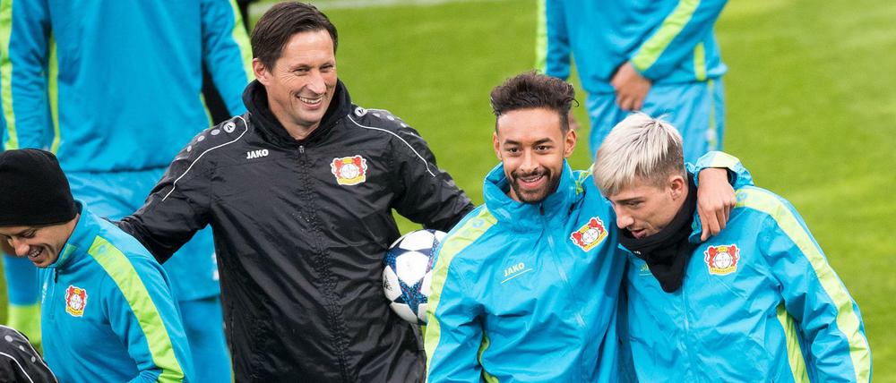 Die Leverkusener vor dem Champions-League-Spiel.