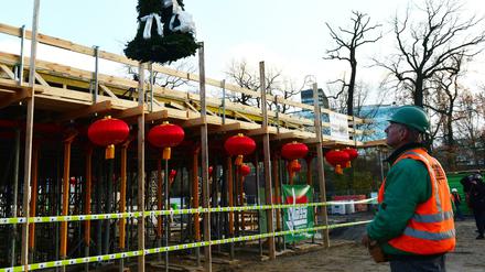 Da ist noch einiges zu tun: Das künftige Panda-Gehege im Zoo.