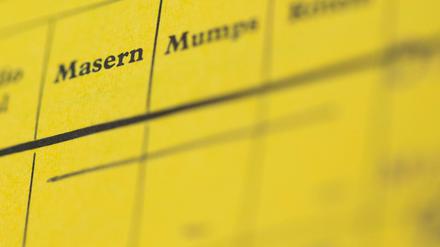 Das Feld für die Krankheit Masern ist leer.