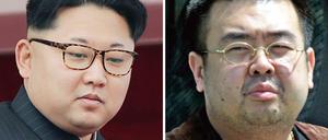 Nordkoreas Machthaber Kim Jong Un (links) und sein ermordeter Halbbruder Kim Jong Nam