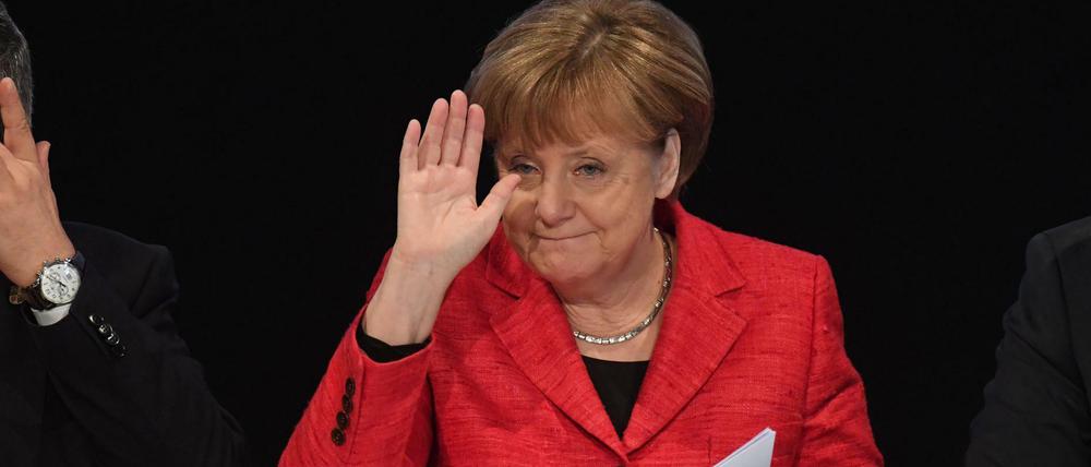 Nahm den Namen ihres Herausforderers nicht in den Mund: Bundeskanzlerin Angela Merkel.