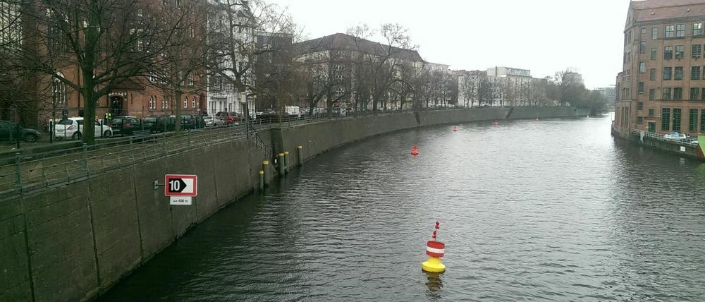 Am Wikingerufer in Moabit werden am Mittwoch 32 Bäume gefällt. Bisher müssen Schiffe wegen der brüchigen Uferwand10 Meter Abstand halten. 