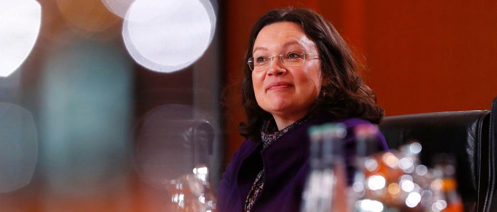 Läutet eine neue Runde im Streit um den Armutsbericht ein: Sozialministerin Andrea Nahles.