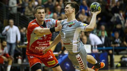Füchse-Spieler Hans Lindberg (rechts) gelingt derzeit sehr viel.