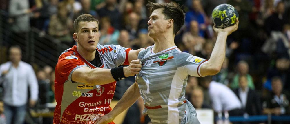 Füchse-Spieler Hans Lindberg (rechts) gelingt derzeit sehr viel.