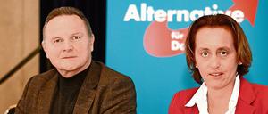 Die Berliner AfD-Landesvorsitzenden Georg Pazderski und Beatrix von Storch.