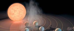 In 20 Tagen um den Zwerg-Stern. So lange braucht der äußerste Planet für eine Runde um Trappist-1.