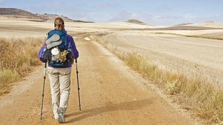 Ich und mein Rucksack. Der Pilgerweg nach Bad Wilsnack war einst so bekannt wie der Jakobsweg nach Santiago de Compostela (im Bild).
