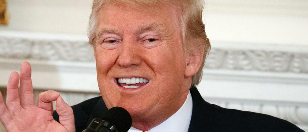 Mit sich zufrieden: US-Präsident Donald Trump.