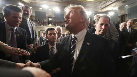 US-Präsident Donald Trump hatte dem Kongress viel zu sagen, trat aber nicht so aggressiv auf wie gewohnt.